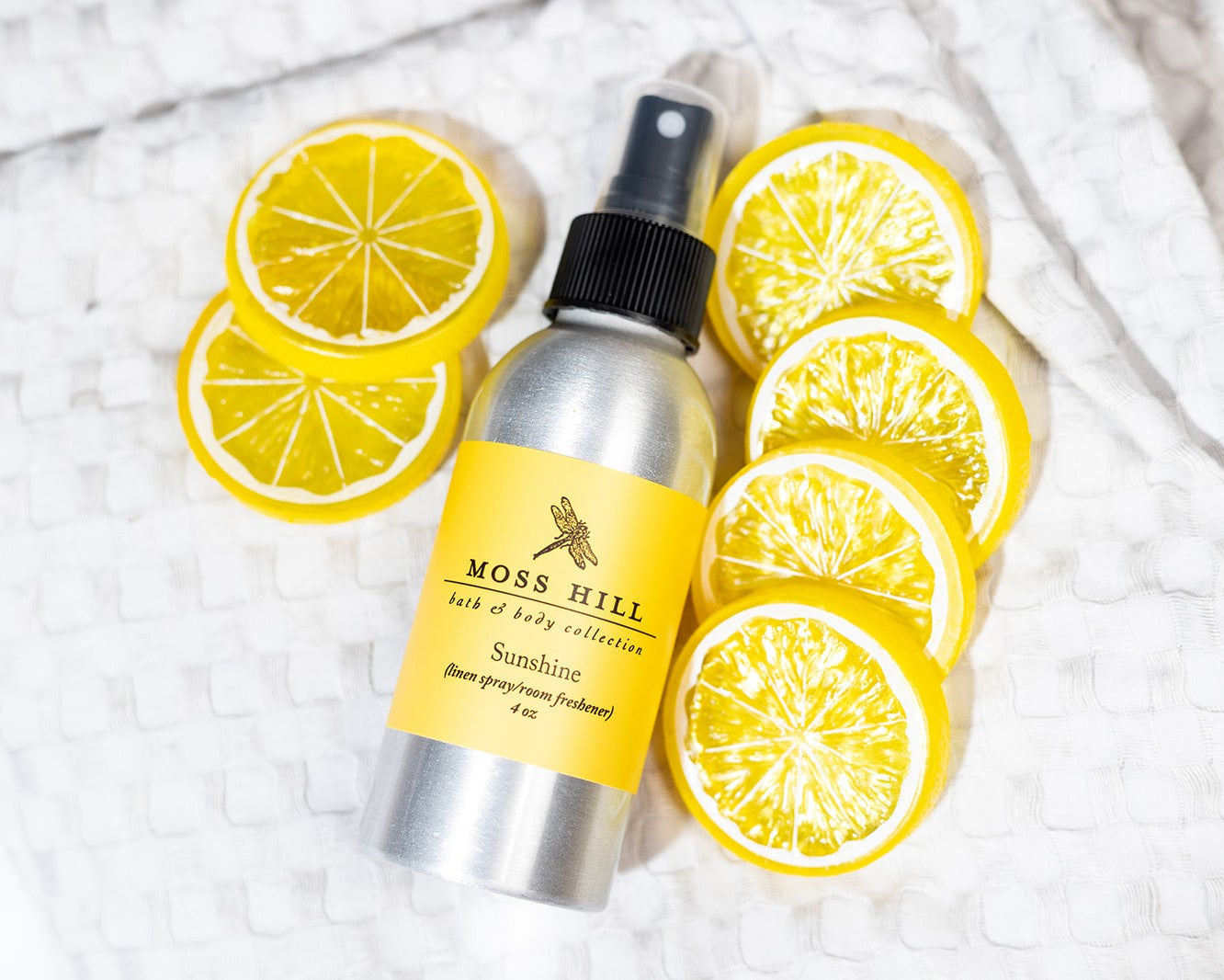 It's a picture of Sunshine fragrance linen spray and/ or room spray