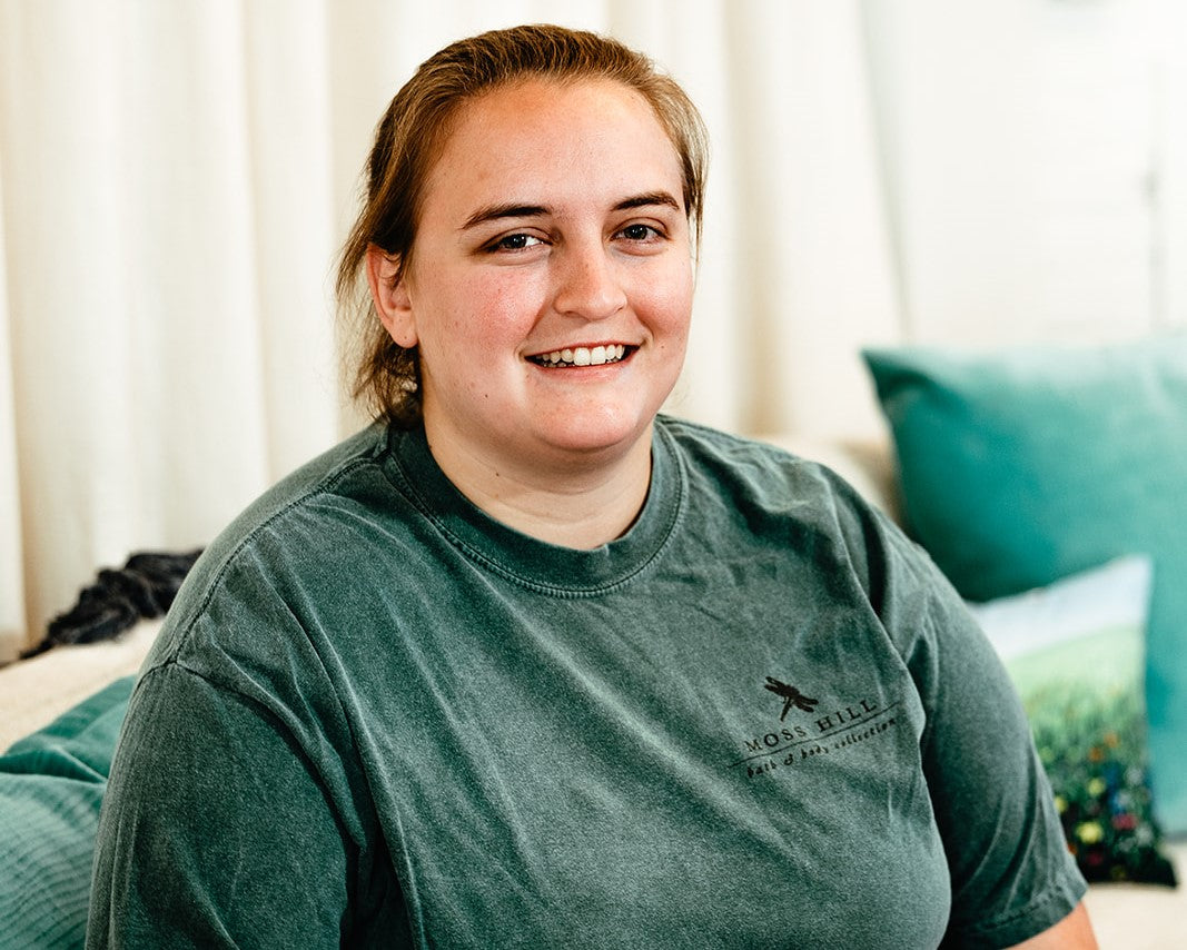 Devon, daughter and product innovation lead at Moss Hill Bath & Body Collection, a woman-owned business creating handmade bath products.