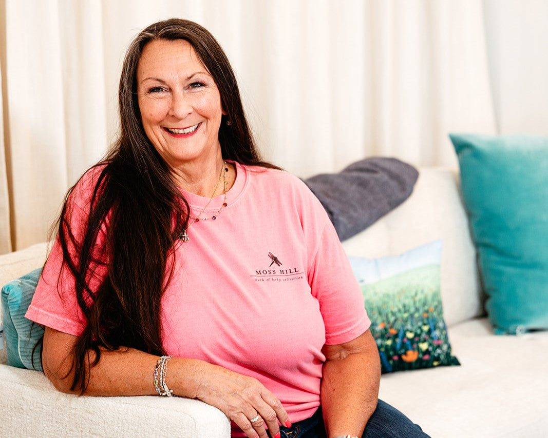 Teri, visionary founder of Moss Hill Bath & Body Collection, a woman-owned business hand making bath and body products in Louisville, Kentucky
