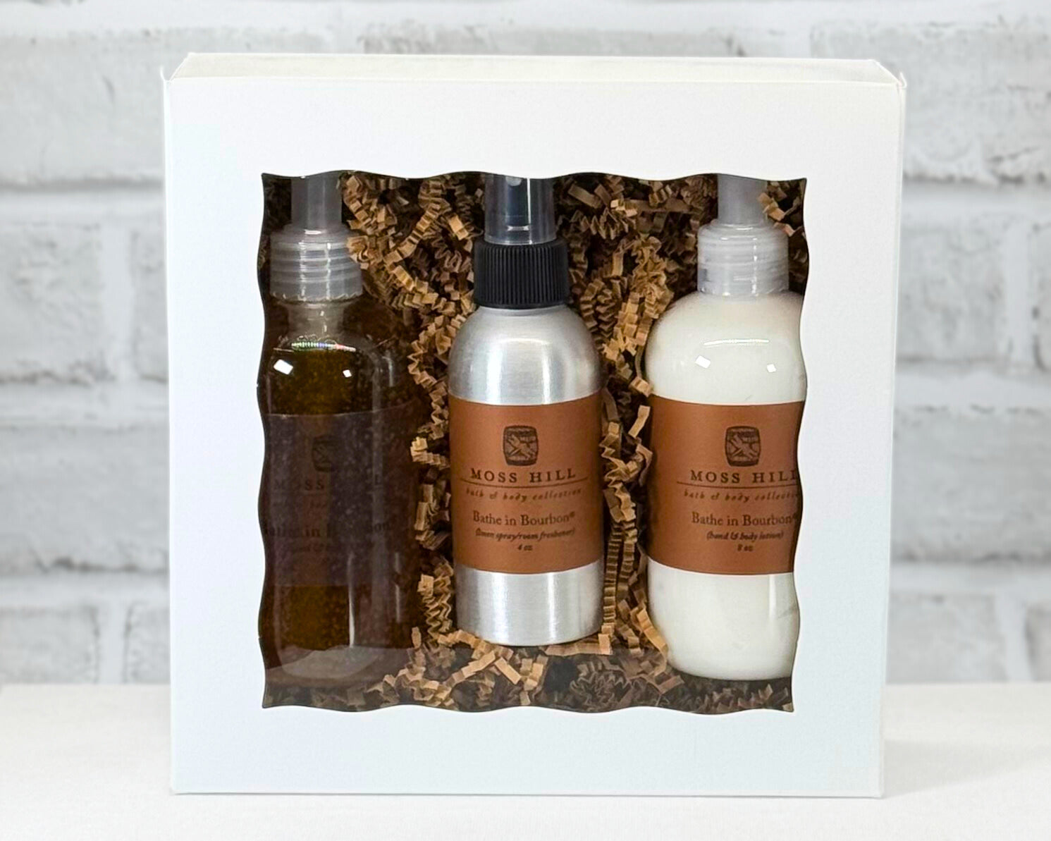 Fragrance gift set including body wash, lotion, and linen spray for home use