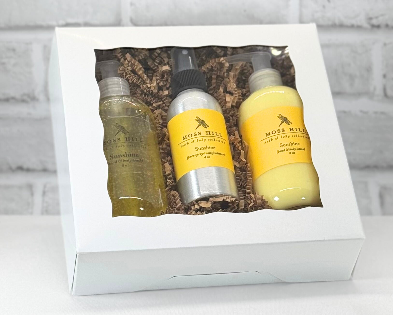 Artisan body care gift set with hand & body wash, lotion, and linen spray
