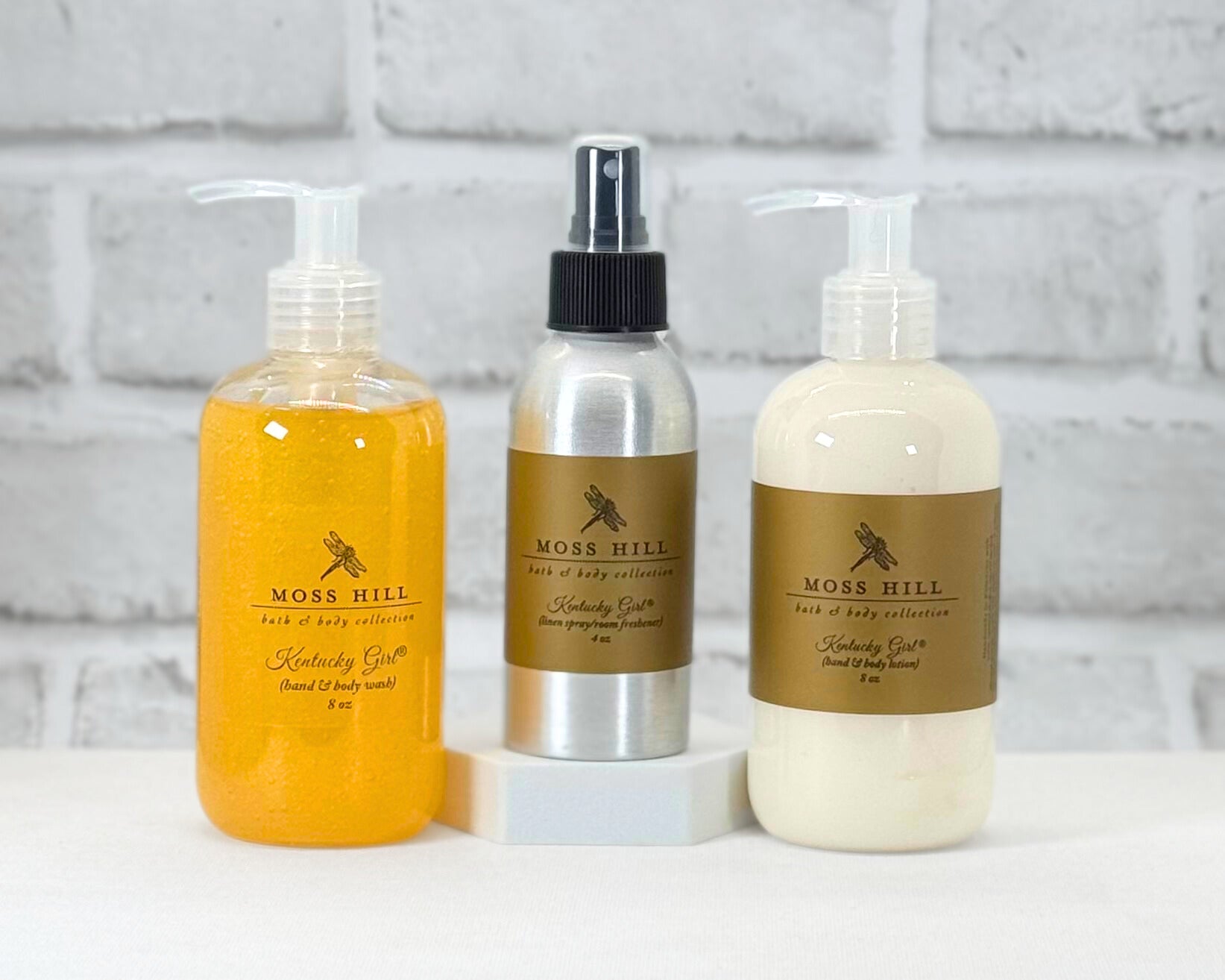 Hand & body wash, lotion, and linen spray set in multiple fragrance options