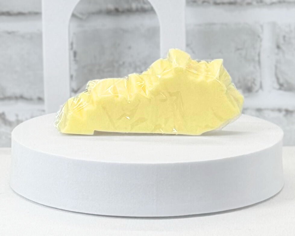 Yellow Bar Soap shaped as the state of Kentucky.