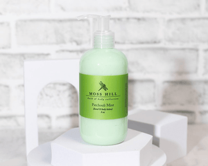 Patchouli Mint handmade lotion in 8 ounce lotion.