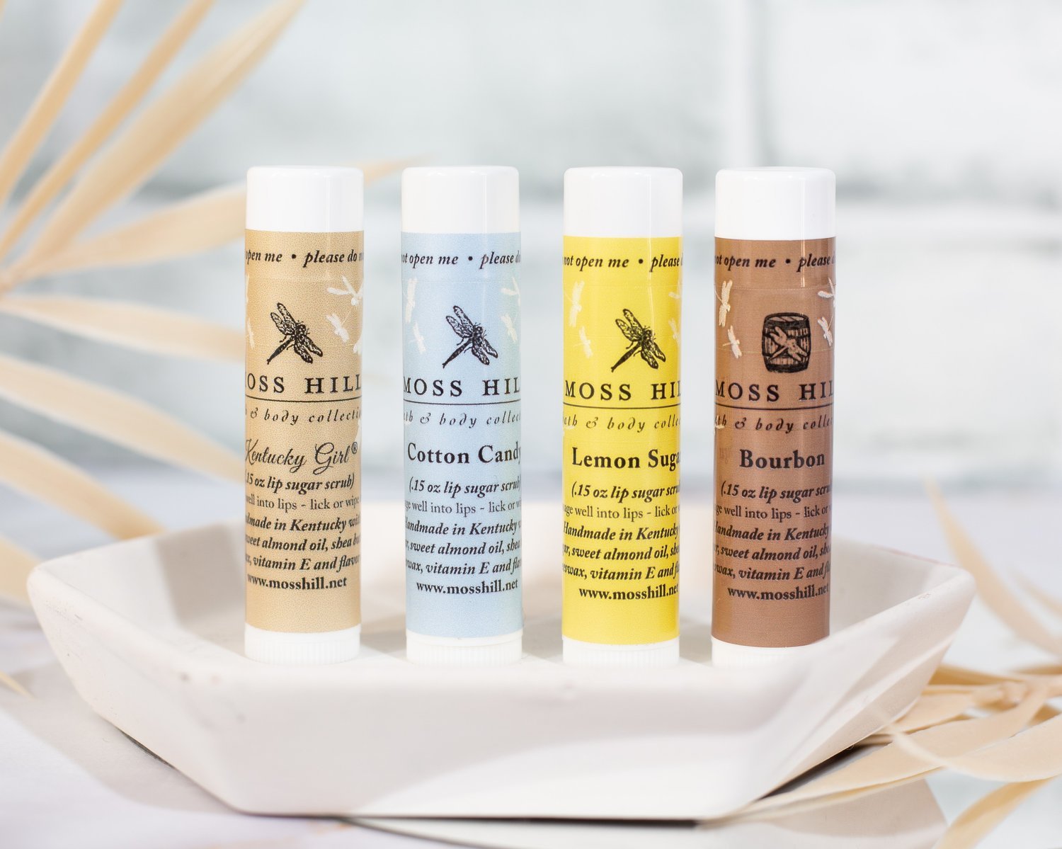 4 tubes of Moss Hill lip scrub.