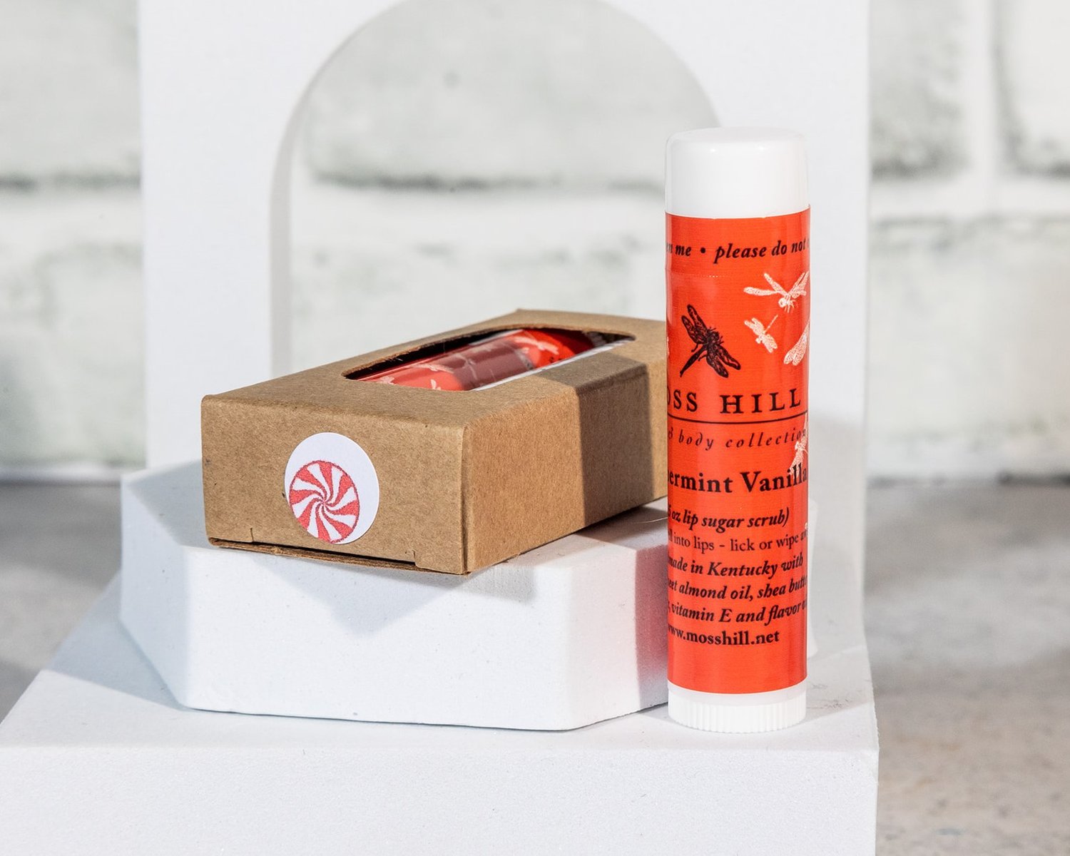 Moss Hill's Peppermint Vanilla lip scrub.